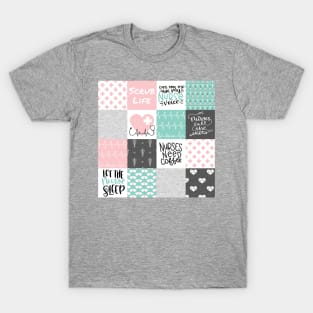 Nurse Patchwork - pink/aqua T-Shirt